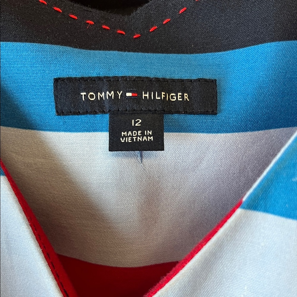 Tommy Hilfiger Red, White & Blue Striped Sleeveless Dress - Picture 10 of 14